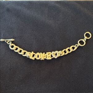 Gold Tone Love Bracelet 8 inch